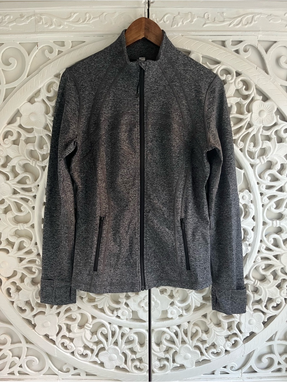Lululemon Define Jacket Heathered Gray Full Zip Size 12
